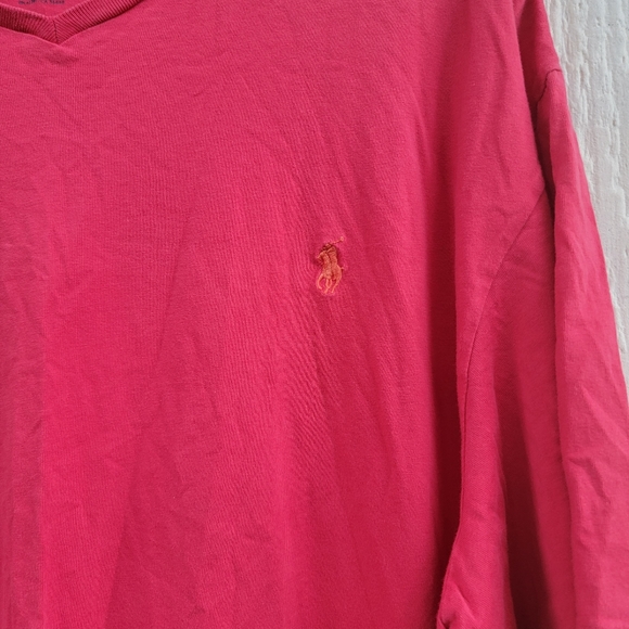 Polo Ralph Lauren Mens Large Tall LT Red Short Sleeve 100% cotton - Picture 2 of 4